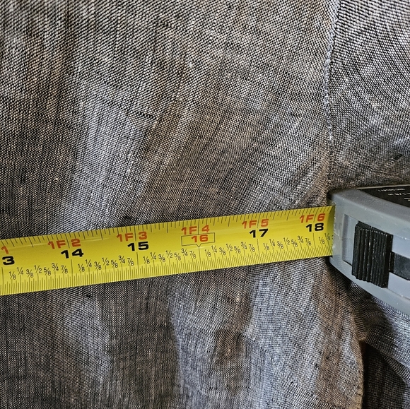 J Jill Love Linen Gray Long Sleeve Tunic Blouse Size L Petite - Picture 7 of 7